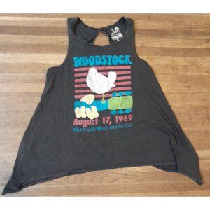 Woodstock Womens Size Small Lagenlook Hippie Boho T-Shirt Black